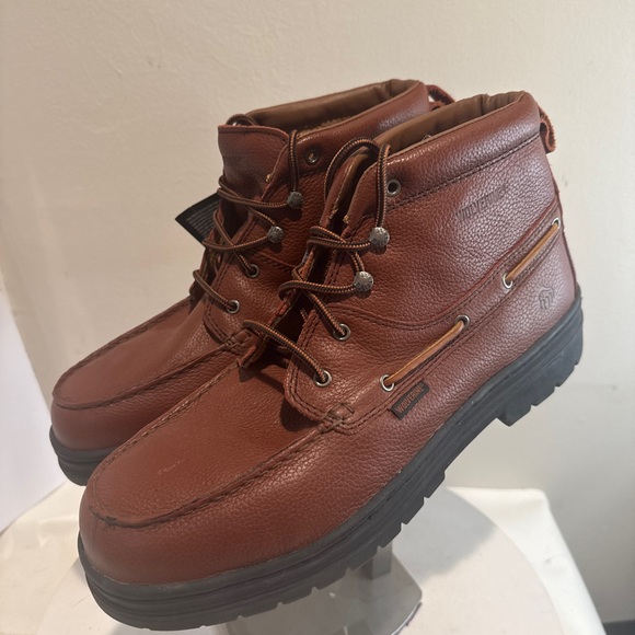 Wolverine Brown Leather Steel Toe Work chukka Brown Boots Size 13EW New main image 6